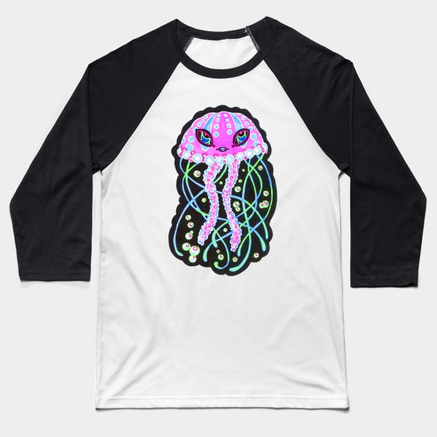 Jellyfish Baseball T-Shirt by Phosfate